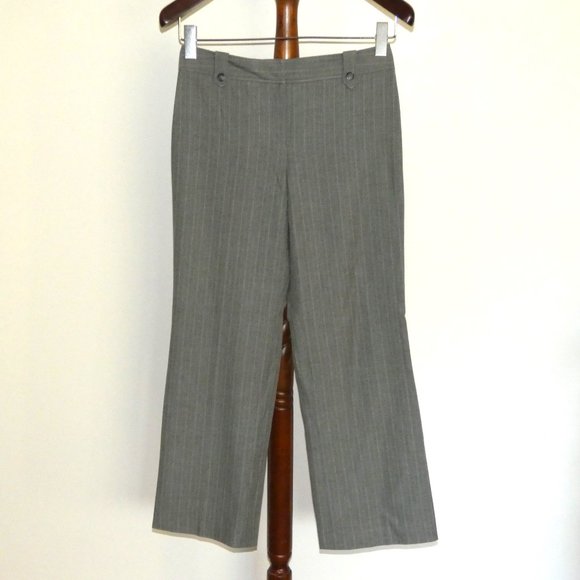 Ann Taylor gray pinstriped dress pants - Picture 2 of 8